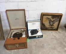 (2) Vintage Record Players