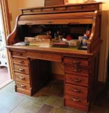 Double Pedestal Roll Down Desk