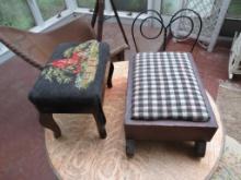 (2) Antique Foot Stools
