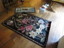 (3) Hooked Rugs