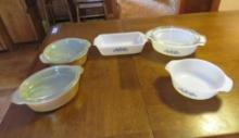 (5) Fire King Dishes