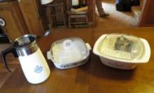 (2) Baking Dishes & Coffee Maker