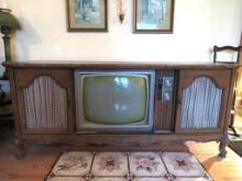 Antique Sylvania Console Television & Stereo Set