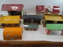 (8) Tin Litho Buildings
