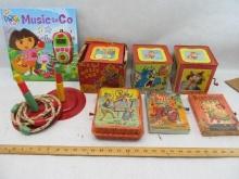 (6) Music Boxes & Ring Toss Game