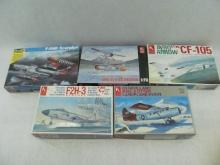 (5) Airplane Model Kits