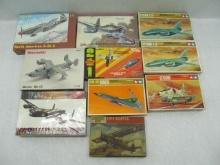 (10) Plastic Airplane Model Kits