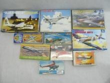 (10) Vintage Plastic Airplane Model Kits