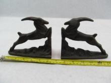 Pair of Antelope Cast Iron Bookends