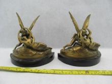 "Psyche Revived by Cupid's Kiss" Bookends