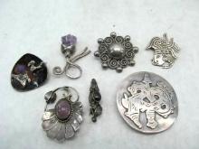 (7) Silver Pins