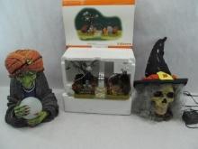 (2) Halloween Decorations & A Lighted Scary Witch