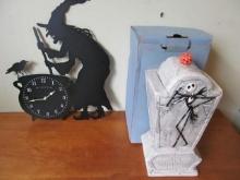 Glow in the Dark Witch Clock & Disney Cookie Jar
