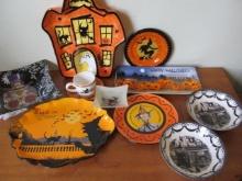(10pc.) Halloween China, Glass & Metal Group