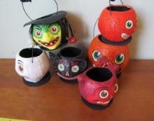 (6) Department 56 Halloween Pumpkin Heads