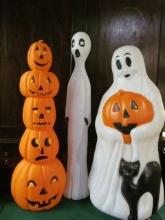 (3) Ghostly Halloween Blow Molds