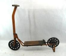 Antique Orange & Black Scooter