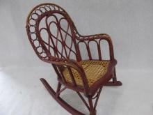 Wicker Child Sized Rocking Chair