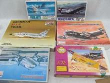 (6) Plastic Model Airplane Kits