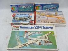 (5) Vintage Model Kits of Airplanes