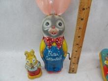 (2) Wind Up Tin Bunny Rabbits
