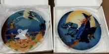 (2) Peggy Karr Glass Plates New in Boxes