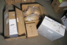 (3) Hanging Lamps & Bamboo Lamp Shades