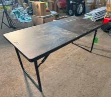 Cosco 4' Centerfold Poly Table w/ Adjustable Height