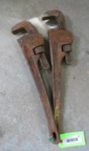 (2) Ridgid 18" Pipe Wrenches