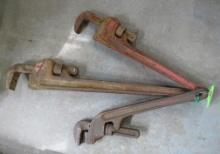 (3) Ridgid Pipe Wrenches