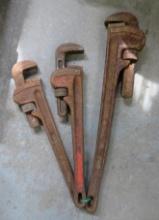 (3) Ridgid Pipe Wrenches