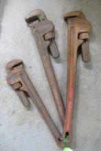 (3) Ridgid Pipe Wrenches
