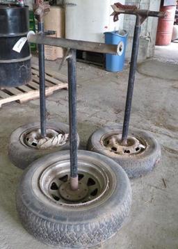 (3) Shopmade Adjustable Dead Man Stands