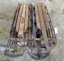 (2) Vintage Runner Sleds