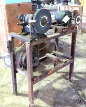 Electric Grinder & Wire Brush on Shop Made Stand