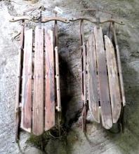 (2) Vintage Runner Sleds