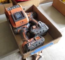 (2) Ridgid 18v Cordless Drivers
