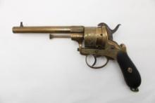 LeFacheux Brass Pinfire Double Action Revolver