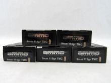 (250) Ammo Inc. 9mm Luger Cartridges