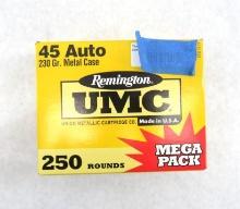 (250) Remington UMC .45 ACP Cartridges
