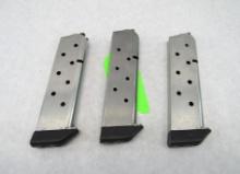 (3) Chip McCormick Stainless Steel 8 Round 1911 Magazines