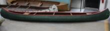 Vintage 16' B.N. Morris Canvas Canoe