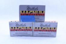 (3) Boxes of Weatherby .224 Weatherby Magnum Cartridges