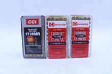 (3) Boxes of .17 HMR Cartridges