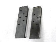 (2) Vintage Colt Factory .45 1911 Magazines