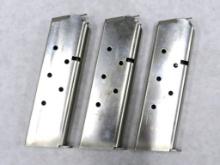 (3) Stainless Steel .45 1911 Magazines