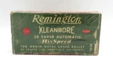 (50) Remington .38 Super Automatic Cartridges