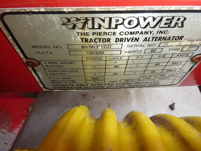 WinPower 50KW PTO Genterator
