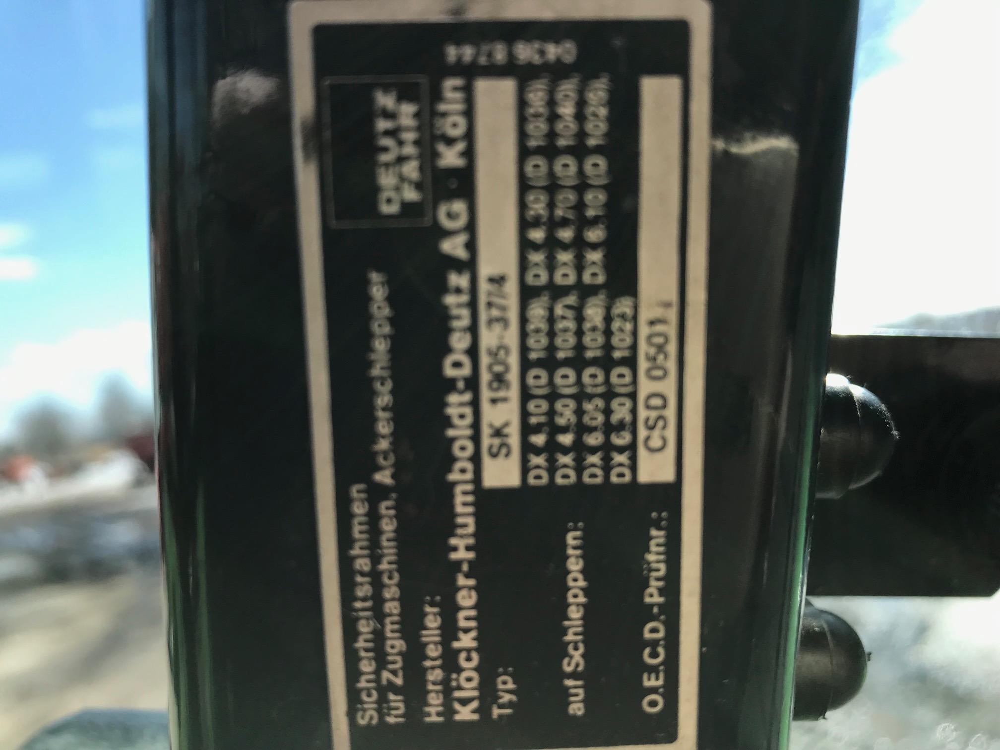 Deutz 7085 Tractor w/ Cab