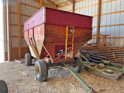 J&M 350 Bu. Gravity Wagon w/ John Deere 1075 Running Gear
